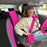 43 Pcs Car Seat Cover Full Set for Women Christmas Fuzzy Car Accessories Fluffy Steering Wheel Cover Front Rear & Belt Handbrake Shift Accessory for Winter (Rose Red)