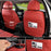 Car Seat Covers Full Set, Seat Covers for Cars, Red Car Seat Covers Front Seats and Back Car Seat Protector Waterproof, Leather Car Seat Cushion Universal Fit for Most Cars Blue