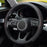Steering Wheel Cover, Universal 15 Inch, Microfiber Leather Viscose, Breathable, Anti-Slip,Warm in Winter and Cool in Summer, Black