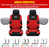 Car Seat Covers Universal Fit Full Set Car Seat Protectors Tire Tracks Car Seat Accessories - 9PCS, Red