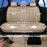 Universal Leather Car Seat Covers Full Set for Cars, SUVs & Trucks – Waterproof Front & Rear Seat Covers, Airbag Compatible, Beige, Fits Most Vehicles