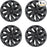Hubcap Wheel Cover Replacement Compatible with 2017-2023 Model 3 R18 Aero Hub，Uberturbine Style Wheel Rim Protector ABS Kit Accessories Improvement -Set of 4 without Center Stickers（18-Inch Black）