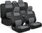 Revamp Your Ride with Our Stylish Red and Black PolyPro Car Seat Covers Full Set – Easy Installation for Front and Rear Seats in Trucks, Vans, and SUVs