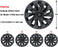 Hubcap Wheel Cover Replacement Compatible with 2017-2023 Model 3 R18 Aero Hub，Uberturbine Style Wheel Rim Protector ABS Kit Accessories Improvement -Set of 4 without Center Stickers（18-Inch Black）