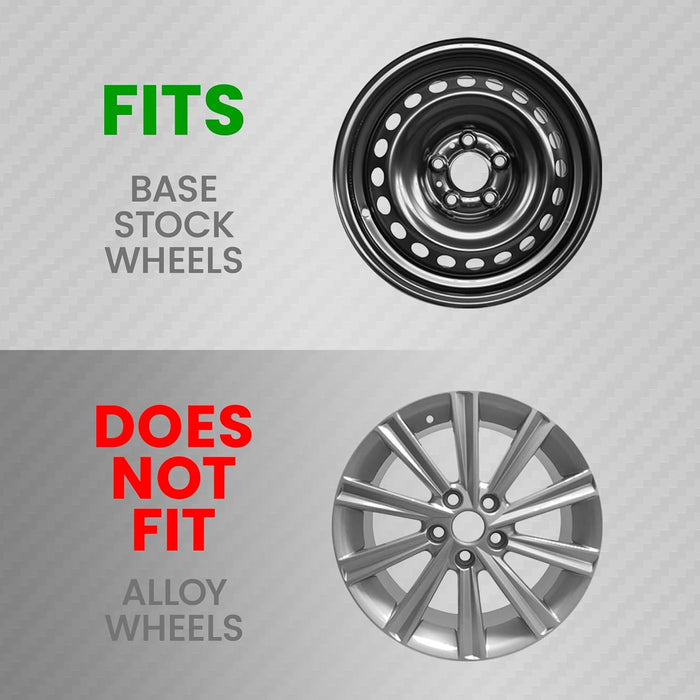 Hubcaps Wheel Covers for Cars Premium Silver and Gunmetal Hubcaps 16" Wheel Rim Cover Replacement Snap on Hubcaps for Toyota Camry Corolla Style Automotive (4-Pack)