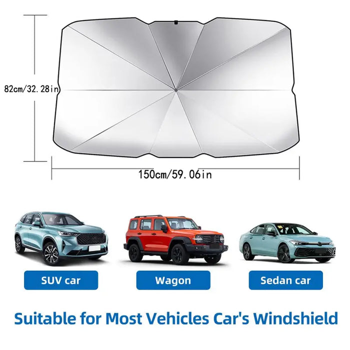 Car Front Windshield Sunshade Multipurpose Glass UV Blocker Heat Reducer Universal Easy Fold anti UV Windshield Sunshade Car Accessories for Automotive Vehicle Protection