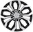 Automotive WH553-16S-BS 16 Inch Spyder Black & Silver Universal Hubcap Wheel Covers for Cars - Set of 4 - Fits Most Cars