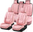 Car Seat Covers Full Set, Seat Covers for Cars, Pink Car Seat Protector Waterproof, Nappa Leather Car Seat Cushion, Car Seat Covers Front Seats and Back Fit for Most Cars
