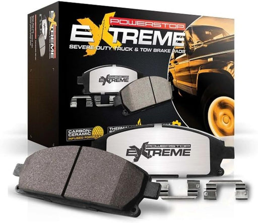 Front Brake Pads for Ford F-250 Super Duty 2012-22 |F-350 Super Duty 2012-22 |F-450 Super Duty 2013-16 - Z36 Truck & Tow Carbon-Fiber Ceramic Brake Pads with Installation Hardware, Z36-1680
