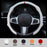 Leather 5D Universal Steering Wheel Cover with Centering Mark Quick Install Non Slip Breathable Ultra Thin Fit for All Seasons Automotive Accessory White Premium Quality Wheel Cover for GMC