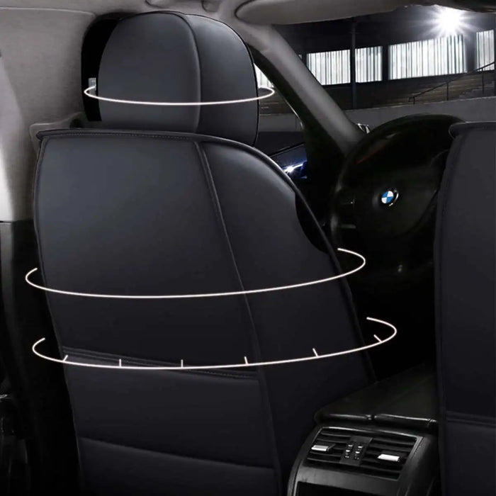For 1 SEAT/5 SEAT Car Seat Covers Pu Leather Seats Cover Full Set Seat Cushion Cover Front Rear Seat Cover Universal SUV Trucks