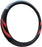 Microfiber Leather Steering Wheel Cover Breathable Auto Car Steering Wheel Cover for Women and Men Universal 15 Inches Red