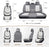 **Universal Waterproof Nappa Leather Car Seat Covers Full Set for 5 Seats – Luxury Seat Protectors with Head Pillows, Airbag Compatible, Universal Fit for Cars, SUVs & Trucks, Gray & White*