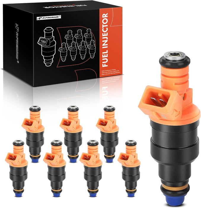 Set of 8 Fuel Injector - Compatible with Ford, Lincoln, Mercury Vehicles - 4.6L 5.0L 5.4L 5.8L - E150, E250, E350, F150, F250, F350, Mustang - Replace Part 0280150943, 0280150939, 0280150909