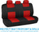 Revamp Your Ride with Our Stylish Red and Black PolyPro Car Seat Covers Full Set – Easy Installation for Front and Rear Seats in Trucks, Vans, and SUVs