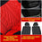 Car Seat Covers Universal Fit Full Set Car Seat Protectors Tire Tracks Car Seat Accessories - 9PCS, Red