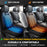 Car Seat Covers Full Set Premium Waterproof Faux Leather Cushion Universal Accessories Fit SUV Truck Sedan Automotive Vehicle Auto Interior Protector (Os010-Gray)