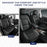 Skechers Memory Foam Seat Covers, Air Cool Mesh Thick Car Seat Covers, Car Seat Covers Front Seats Airbag Compatible, Universal Automotive Comfort for Most Cars, Vans, Trucks, Suv,Black