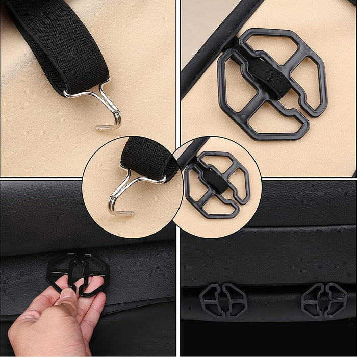 Car Seat Covers Full Set, Seat Covers for Cars, Gray Car Seat Protector Waterproof, Nappa Leather Car Seat Cushion, Car Seat Covers Front Seats and Back Fit for Most Cars