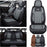 Car Seat Covers Full Set Premium Waterproof Faux Leather Cushion Universal Accessories Fit SUV Truck Sedan Automotive Vehicle Auto Interior Protector (Os010-Gray)