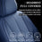 Premium Blue Leather Seat Covers Full Set for Cars - Universal Fit Front and Rear Protection with Waterproof and Stain Resistant Features