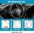 Steering Wheel Cover, Black Thick Rhombic Foam and Premium Leather, Universal 14.5-15.5 Inch Breathable Anti-Slip Steering Wheels Accessories for Men & Women