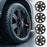 VR Carbon Vehicle Wheel Covers, Premium European-Made Rim Covers with 3-Step Retention System, Durable Hub Caps Fits Most Steel Wheels, Set of 4, 17 Inch