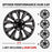 Automotive WH555-16GM-B 16 Inch Spyder Gunmetal Grey Universal Hubcap Wheel Covers for Cars - Set of 4 - Fits Most Cars