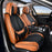 Universal Waterproof Nappa Leather Car Seat Covers Full Set for 5 Seats, Airbag Compatible, Black & Brown, Fits Cars, SUVs & Trucks