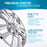 (4-Pack) Premium 16 Inch Rim Wheel Cover Hubcaps for Cars Trucks Suvs Vans, Direct OEM Replacement Universal Fit Snap-On ABS Hubcaps 16 Inch Wheel Covers - Set of 4 Hub Caps - 10-Spokes Silver