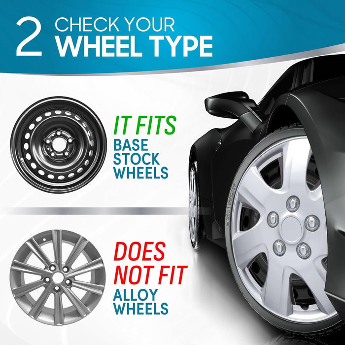 Hubcaps Wheel Covers for (2006-2014) Toyota Camry 16 Inch Hubcaps Set of 4, Snap-On Direct OEM Replacement for Toyota Camry Hubcaps 16 Inch Wheel Covers Impact-Resistant High Durability