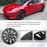 Fits Tesla Model 3 Wheel Cover Hubcap 18 Inch Matte Black Support Logo Symmetry Design (4 PCS) Uberturbine Style for 2017-2023 Model 3 Aero Wheel Cover Replacement