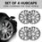 Hubcaps Wheel Covers for Cars Premium Silver and Gunmetal Hubcaps 16" Wheel Rim Cover Replacement Snap on Hubcaps for Toyota Camry Corolla Style Automotive (4-Pack)