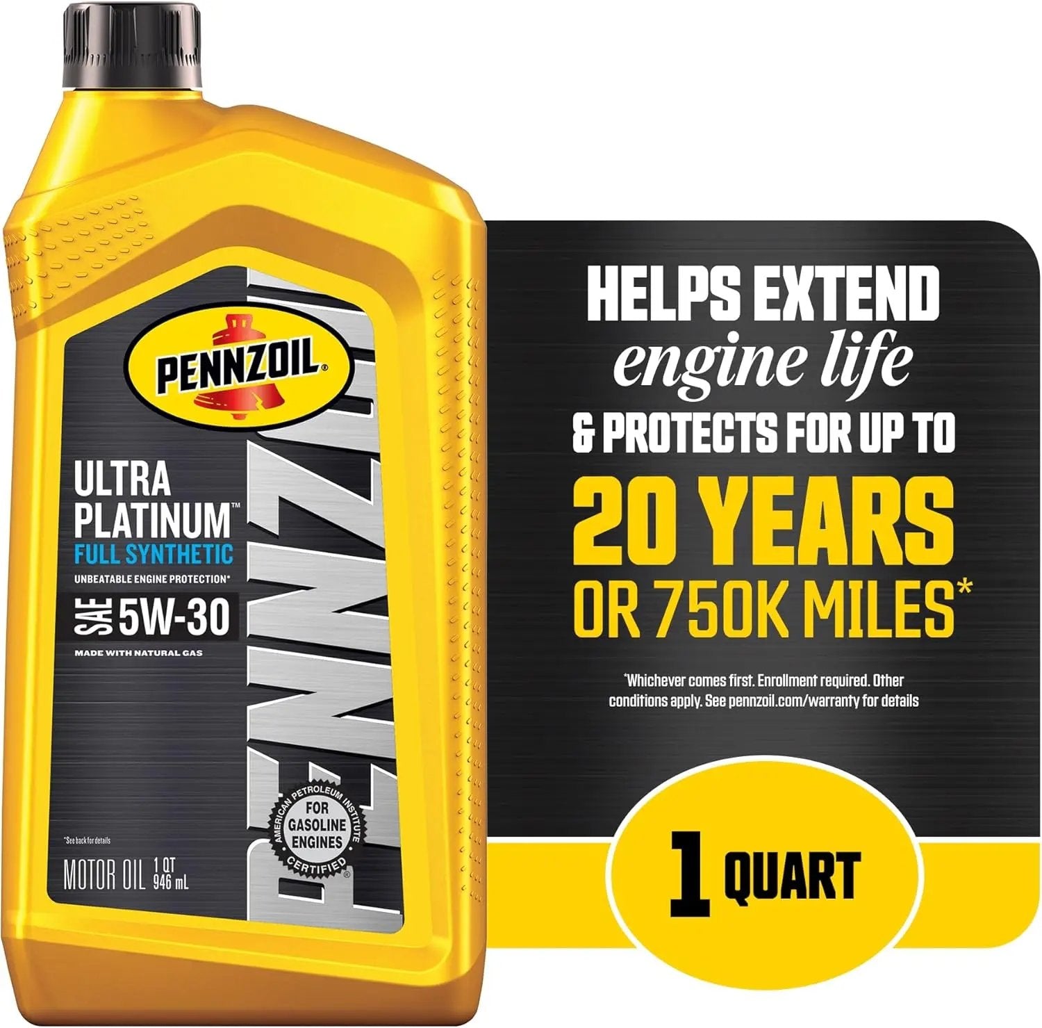 Ultra Platinum Full Synthetic 5W-30 Motor Oil, 1 Quart