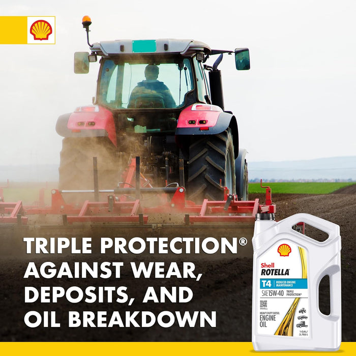 T4 Triple Protection 15W-40 Motor Oil, 1 Gallon (3 Pack)
