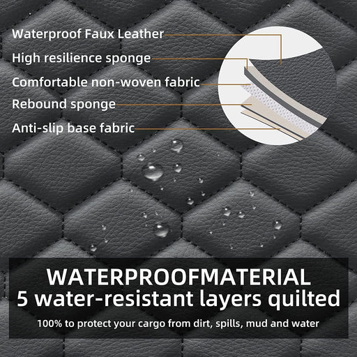 2Pcs Front Car Seat Covers Leather Water Proof Seat Protector Universal Fit for Most Cars Suvs and Trucks Black