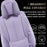 Universal Seat Covers Full Set, 5 Seats Universal Seat Covers for Cars, Waterproof NAPPA Leather Car Seat Covers with Head Pillow, Auto Protectors Fit for Most Sedans SUV Pick-Up Truck-Purple