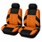 Car Seat Covers for 5 Seats Universal, Fabric Breathable Car Front & Rear Seat Protectors, with Tire Track Details.