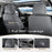  Leather Seat Covers Full Set, 5 Seats Seat Covers for Cars, Waterproof Nappa Leather Car Seat Covers with Head Pillow, Seat Protectors Car Seat Cushion Universal Fit for Most Cars (Gray&Black)