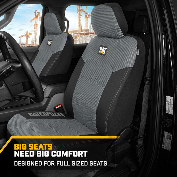 Meshflex Automotive Seat Covers for Cars Trucks and Suvs – Gray Car Seat Covers for Front Seats, Truck Seat Protectors with Comfortable Mesh Back, Set of 2