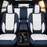 Premium Leather Car Seat Covers Full Set – Waterproof Universal Fit for Most Cars, SUVs & Trucks – Front & Rear Seat Protector – Black & White