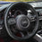 Heavy Duty Pure Cowhide Steering Wheel Cover, Black Genuine Leather Steering Wheel Cover Men Women Universal 14.5 to 15 Inch