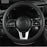 15 Inch Universal Premium PU Leather Steering Wheel Cover, Full Wrap Anti-Slip and Breathable Design for Car, Black