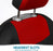 Revamp Your Ride with Our Stylish Red and Black PolyPro Car Seat Covers Full Set – Easy Installation for Front and Rear Seats in Trucks, Vans, and SUVs