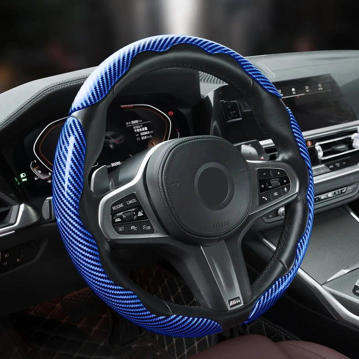 Car Steering Wheel Cover, Non Slip Design Steering Wheel Protector, Universal Car Steering Wheel Cover for 15 Inch, Decor Gadgets, Car Accessories, Men Gifts, Car Essentials, Vehicle, for Racing anti Slip Sport All Season Use