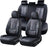 Leather Car Seat Covers Full Set – Waterproof Universal Seat Covers for Cars, SUVs & Trucks, Front & Rear Auto Seat Protector, Airbag Compatible, Black Camo