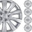 Hubcaps Wheel Covers for Toyota Camry 16 Inch Hubcaps Set of 4, Snap-On Direct OEM Replacement for Toyota Corolla Hubcaps 16 Inch Wheel Covers Impact-Resistant High Durability (Full Set of 4)