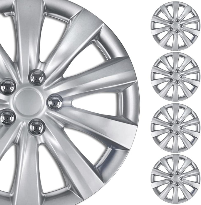 Hubcaps Wheel Covers for Toyota Camry 16 Inch Hubcaps Set of 4, Snap-On Direct OEM Replacement for Toyota Corolla Hubcaps 16 Inch Wheel Covers Impact-Resistant High Durability (Full Set of 4)