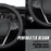 Nappa Premium Leather Car Steering Wheel Cover, Non-Slip, Breathable, Universal 15 Inches (Red Blue Line)