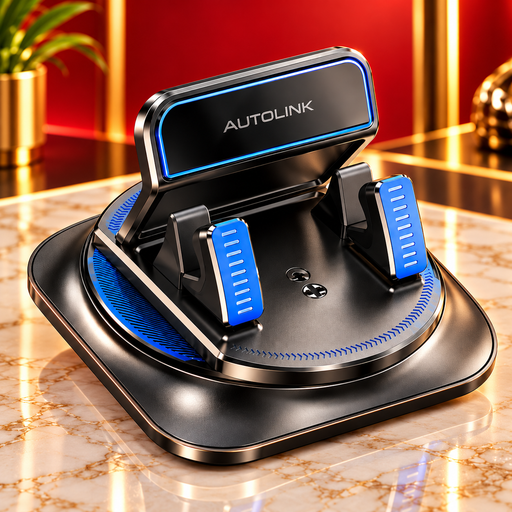 Car Phone Holder 360 Degree Rotation, Navigation Dashboard Mount Black1 Pc